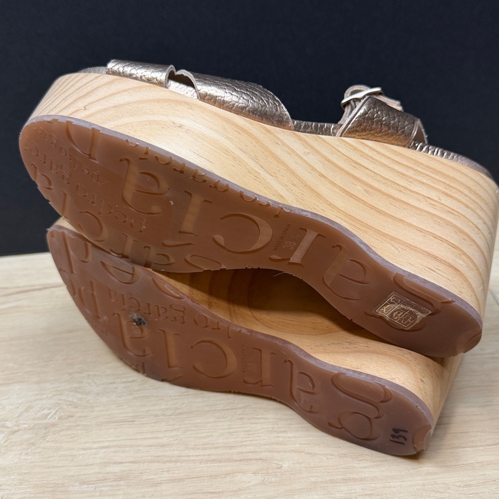 Pedro Garcia Natural Domiel Platform Wedge, SIZE 8 1/2 US - Picture 10 of 11